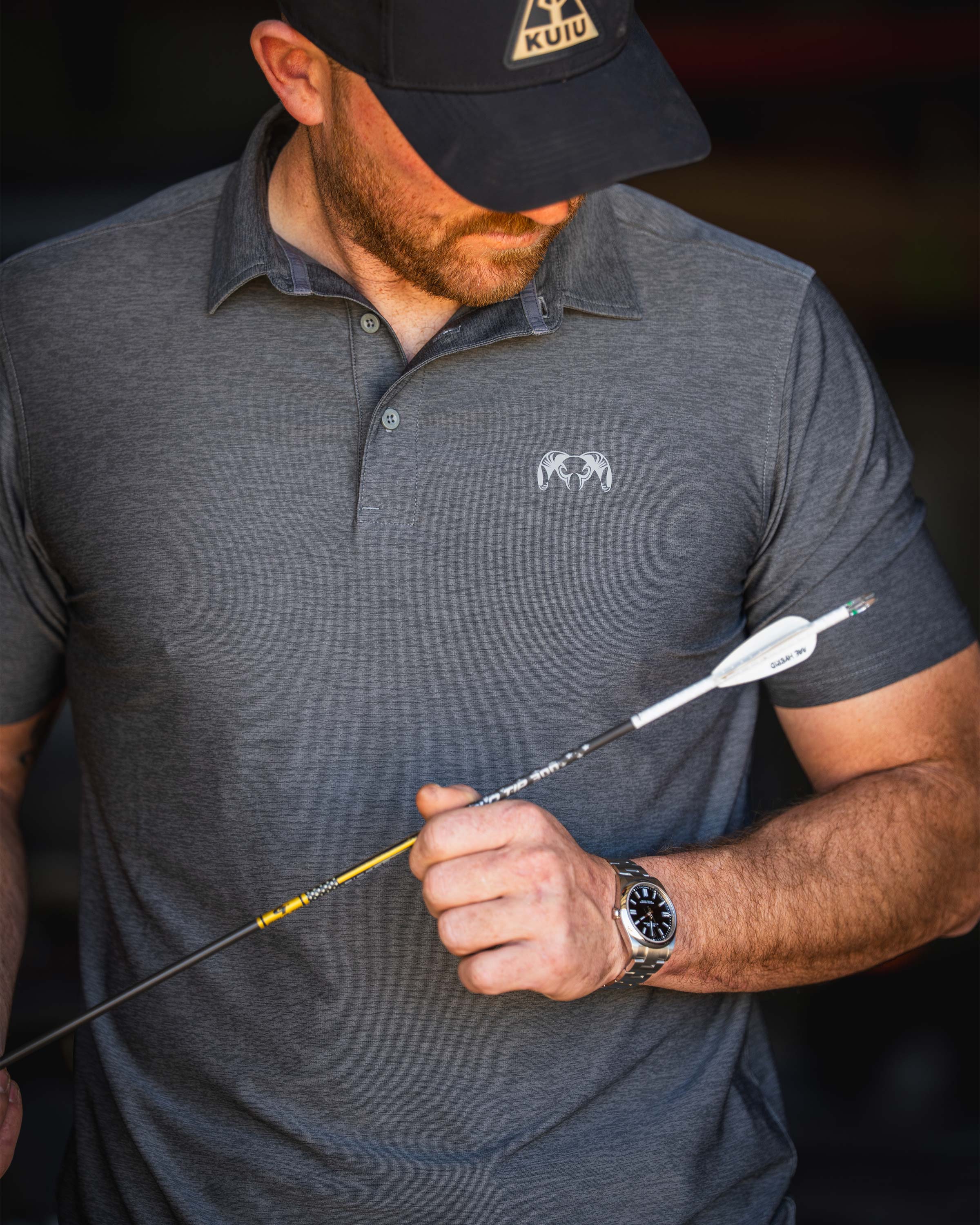 KUIU Performance Polo | Heather Stone - Image 3