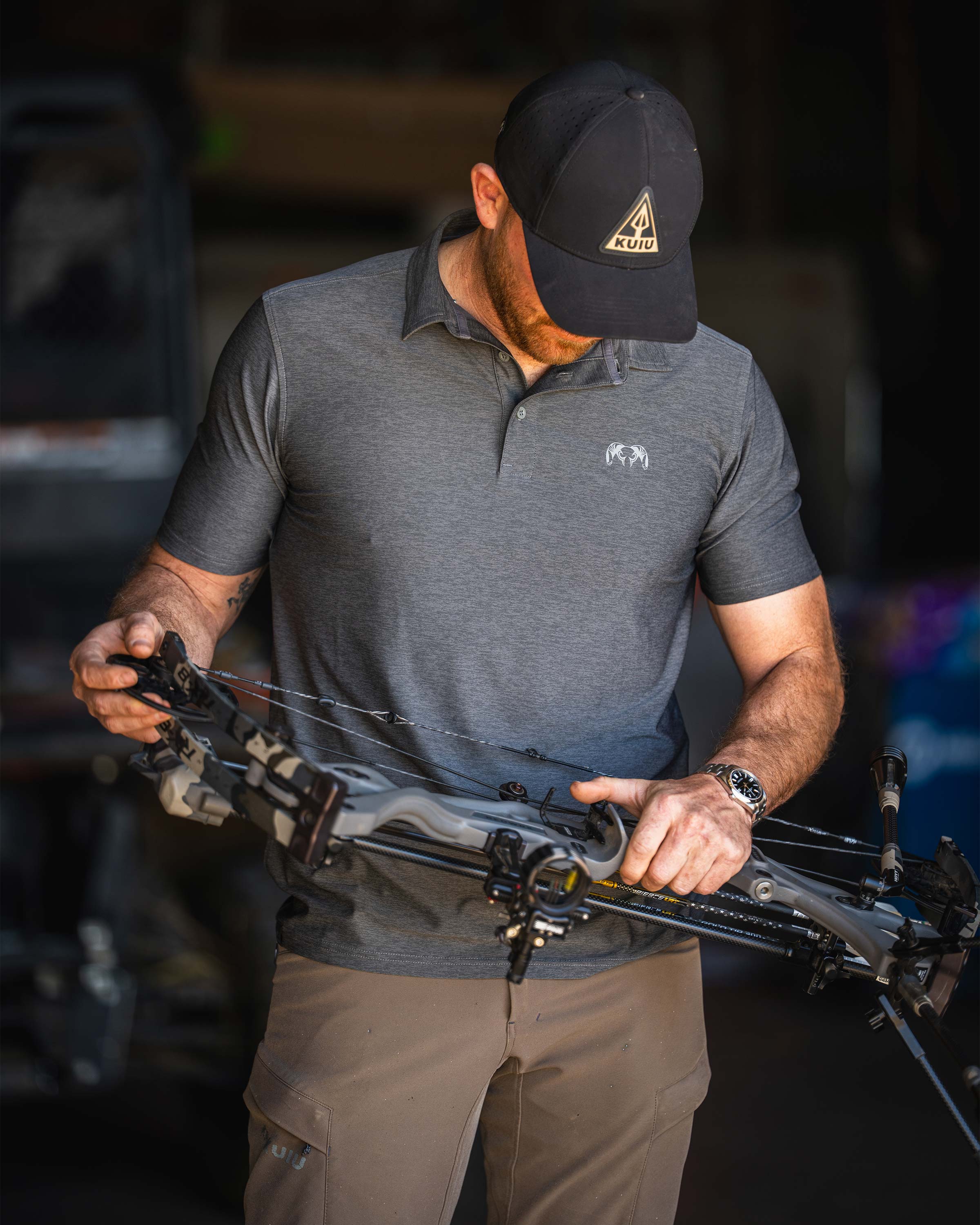 KUIU Performance Polo | Heather Stone - Image 5